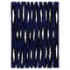 BULLERREMSA Tapis, poils hauts, bleu blanc/noir, 133x195 cm