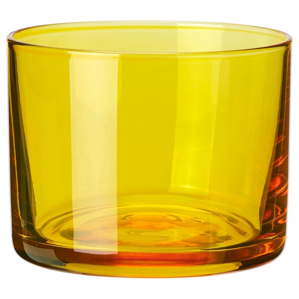 BUSKBJÖRK Bougeoir, jaune vif, 6 cm
