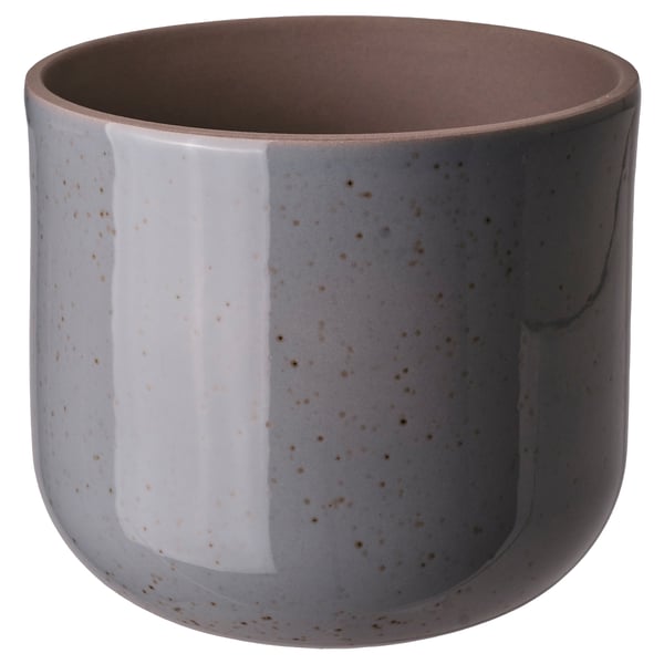BUSKKAPRIFOL Cache-pot, intérieur/extérieur/bleu gris, 15 cm
