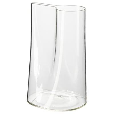 CHILIFRUKT Vase/arrosoir, verre transparent, 21 cm