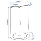 CHILIFRUKT Vase/arrosoir, verre transparent, 21 cm