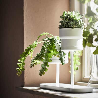 CHILISTRÅN Piédestal, blanc, 24 cm