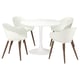 DOCKSTA / GRÖNSTA Table et 4 chaises à accoudoirs, blanc/blanc, 103 cm