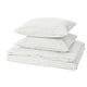 Option : DOFTAKLEJA Housse de couette et 2 taies, blanc/anthracite, 240x220/50x60 cm