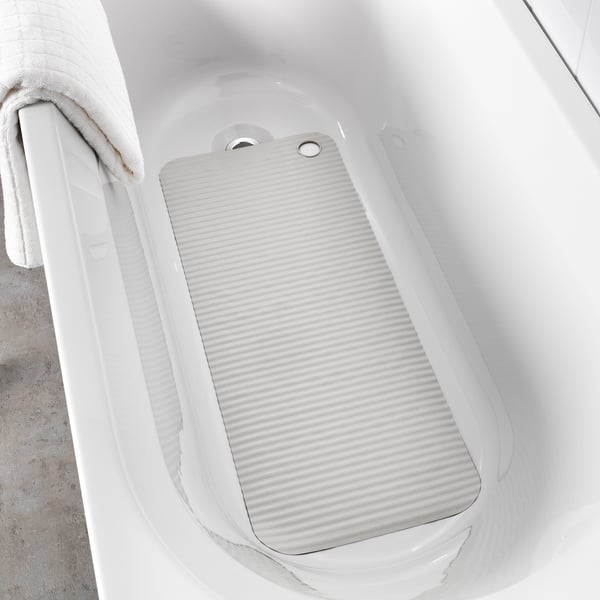 DOPPA Tapis de baignoire, gris clair, 33x84 cm