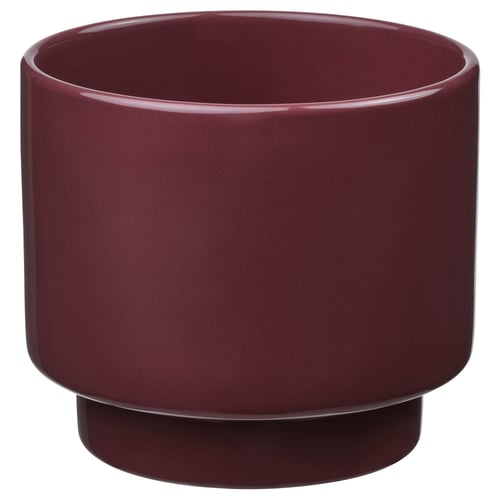 DRAKFRUKT Cache-pot, intérieur/extérieur brun-rouge, 12 cm