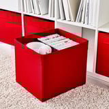 DRÖNA Rangement tissu, rouge, 33x38x33 cm