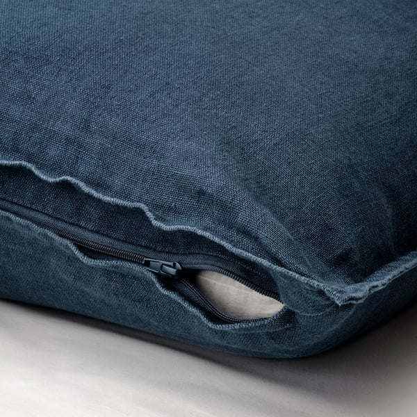 DYTÅG Housse de coussin, bleu foncé, 50x50 cm