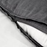 DYTÅG Housse de coussin, gris foncé, 65x65 cm