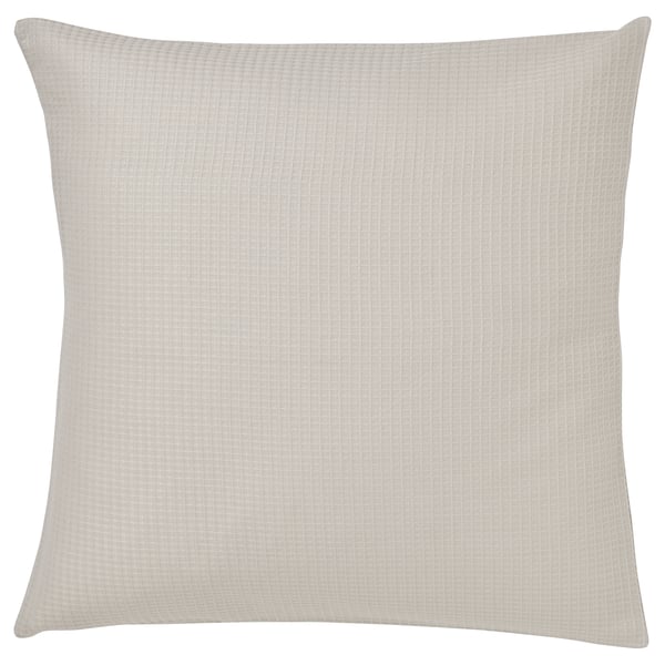 EBBATILDA Housse de coussin, beige clair, 50x50 cm