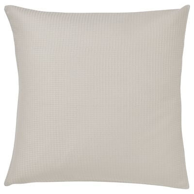 EBBATILDA Housse de coussin, beige clair, 50x50 cm