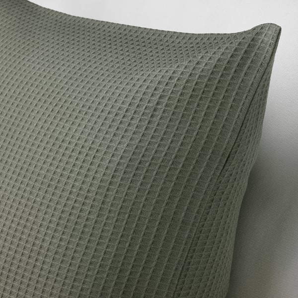 EBBATILDA Housse de coussin, gris-vert clair, 50x50 cm