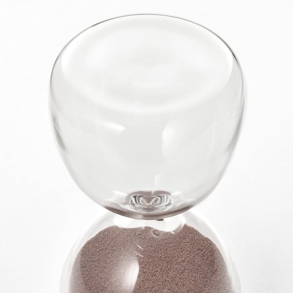 EFTERTÄNKA Sablier décoratif, verre transparent/sable, 15 cm