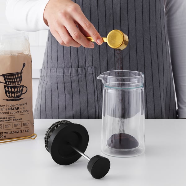 EGENTLIG Cafetière/théière, à double paroi/verre transparent, 0.3 l