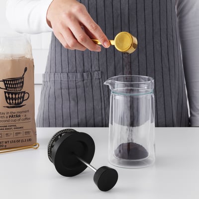 EGENTLIG Cafetière/théière, à double paroi/verre transparent, 0.3 l