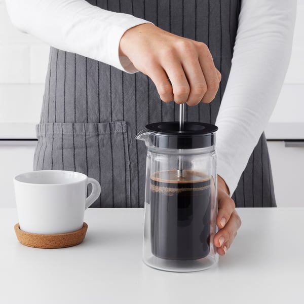 EGENTLIG Cafetière/théière, à double paroi/verre transparent, 0.3 l