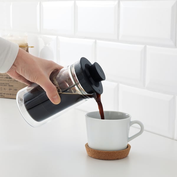 EGENTLIG Cafetière/théière, à double paroi/verre transparent, 0.3 l