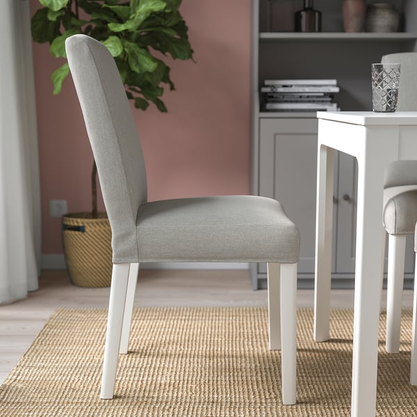 EKEDALEN / BERGMUND Table et 2 chaises, blanc/Orrsta gris clair blanc, 80/120 cm