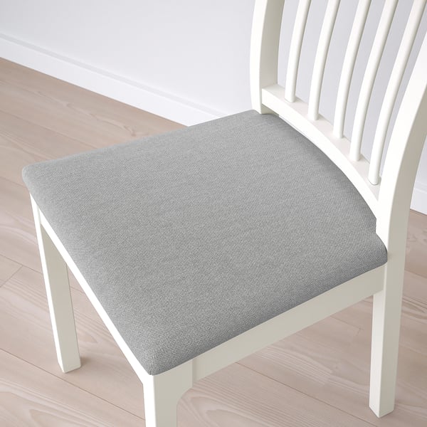 EKEDALEN / EKEDALEN Table et 4 chaises, blanc blanc/Orrsta gris clair, 80/120 cm