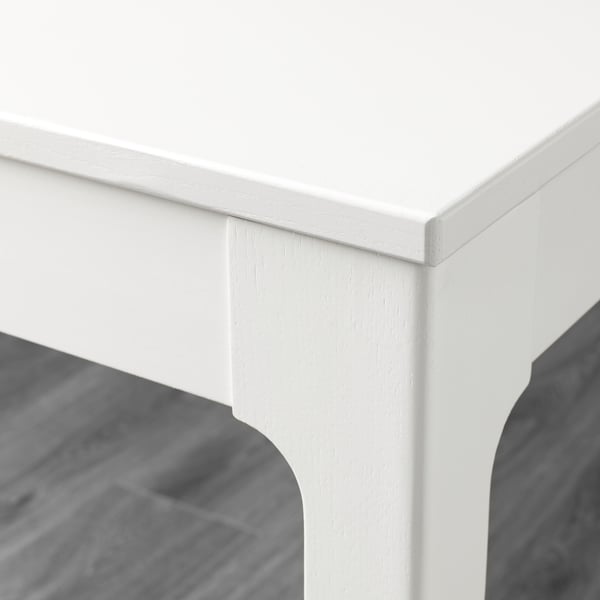 EKEDALEN / TOBIAS Table et 6 chaises, blanc/transparent chromé, 180/240 cm