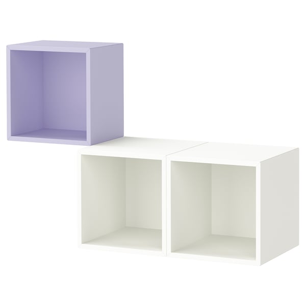 EKET Combinaison rangement murale, lilas pâle/blanc, 105x35x70 cm