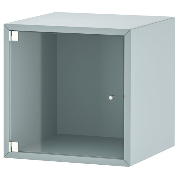 EKET Élément mural porte vitrée, bleu gris clair, 35x35x35 cm