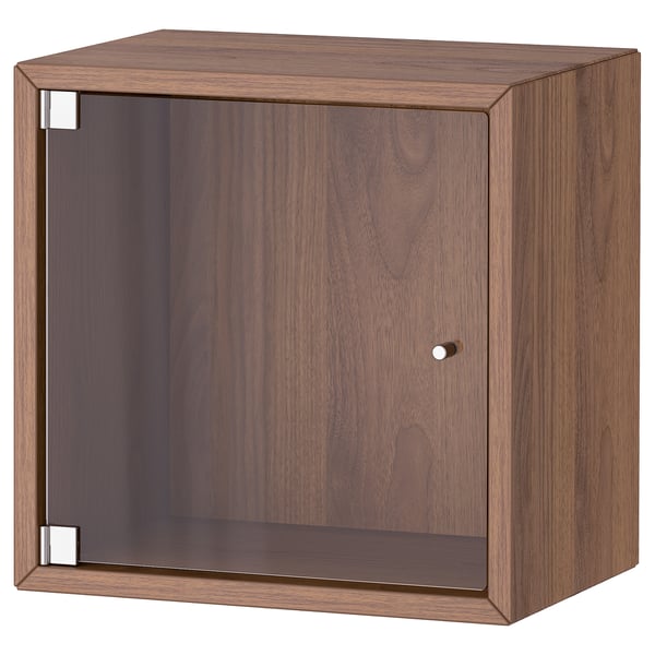 EKET Élément mural porte vitrée, brun motif noyer, 35x25x35 cm