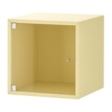 EKET Élément mural porte vitrée, jaune pâle, 35x35x35 cm
