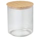 EKLATANT Bocal avec couvercle, verre transparent/bambou, 2.3 l