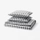 EKTANDVINGE Housse de couette et 2 taies, anthracite blanc/carreaux, 240x220/50x60 cm