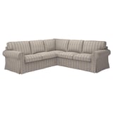 EKTORP Canapé d'angle, 4 places, Karlshov beige/multicolore