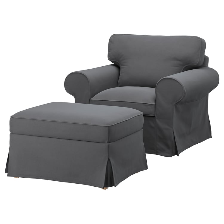 Housse IKEA EKTORP LINGBO Pour Repose-pieds - Motif Fleuri Multicolore - Neuve