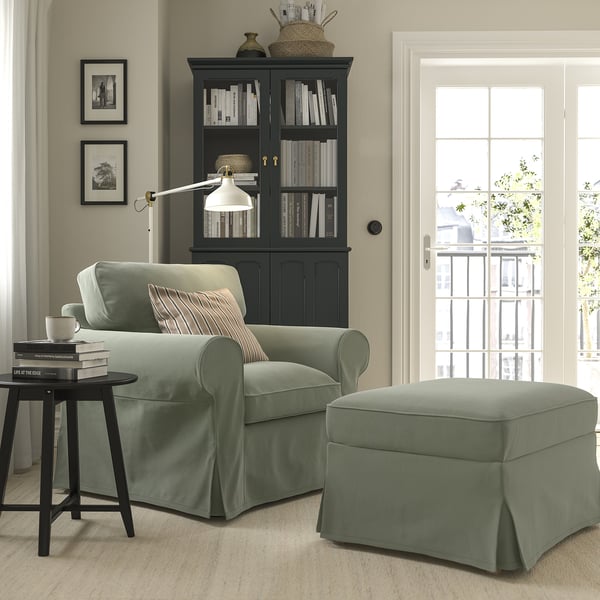 EKTORP Fauteuil, Hakebo gris vert