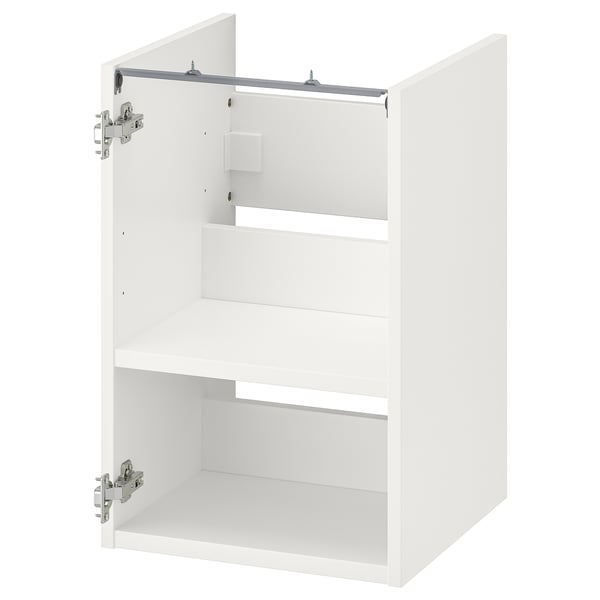 ENHET Élément bas lavabo av tablette, blanc, 40x40x60 cm