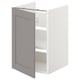 ENHET Élément bas lavabo tablette/porte, blanc/caisson gris, 40x42x60 cm