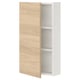 ENHET Élément mur av 2 tablettes/porte, blanc/motif chêne, 40x17x75 cm