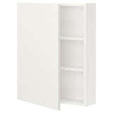 ENHET Élément mur av 2 tablettes/porte, blanc, 60x17x75 cm