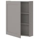Option : ENHET Élément mur av 2 tablettes/porte, gris/gris avec cadre, 60x17x75 cm