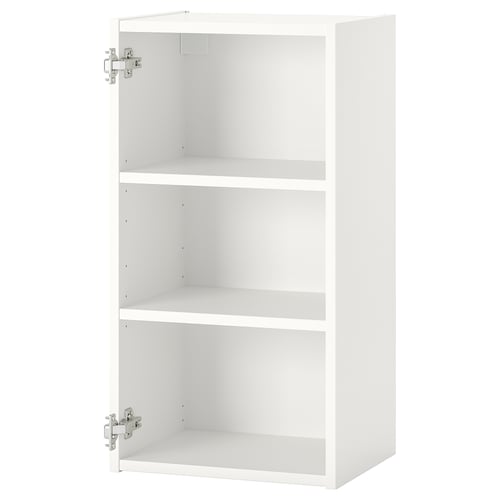 ENHET Élément mural av 2 tablettes, blanc, 40x30x75 cm