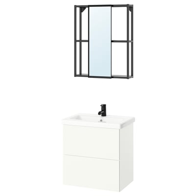 ENHET Salle de bain, anthracite/blanc, 64x43x65 cm