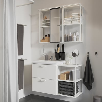 ENHET Salle de bain, blanc, 102x43x65 cm