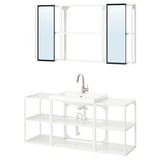ENHET Salle de bain, blanc, 140x43x65 cm