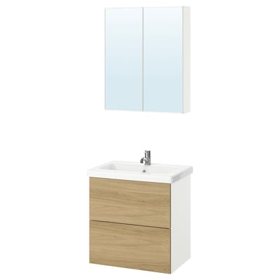 ENHET Salle de bain, motif chêne, 64x43x65 cm