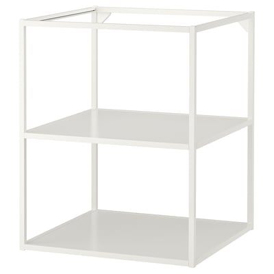 ENHET Structure basse avec étagères, blanc, 60x60x75 cm