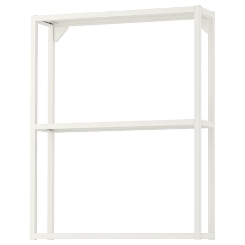 ENHET Structure murale avec étagères, blanc, 60x15x75 cm