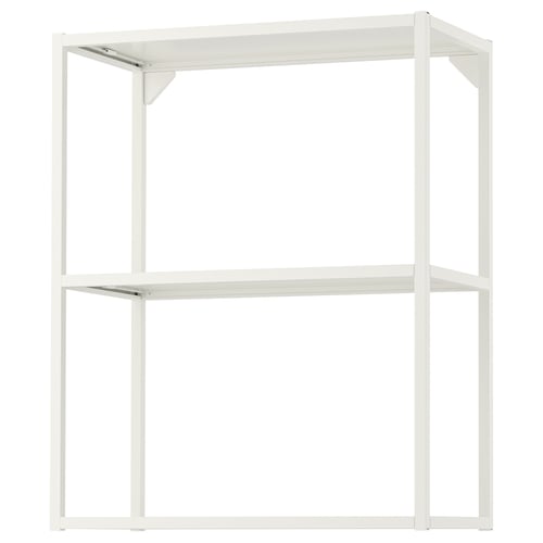ENHET Structure murale avec étagères, blanc, 60x30x75 cm