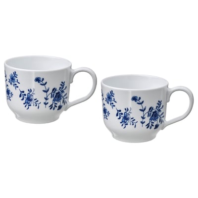 ENTUSIASM Tasse jumbo, à motifs/blanc bleu, 50 cl