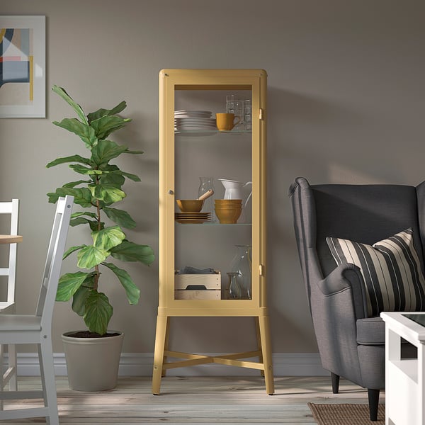 FABRIKÖR Vitrine, jaune foncé, 57x150 cm