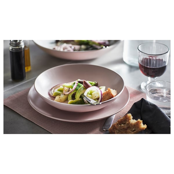FÄRGKLAR Assiette, mat rose clair, 26 cm