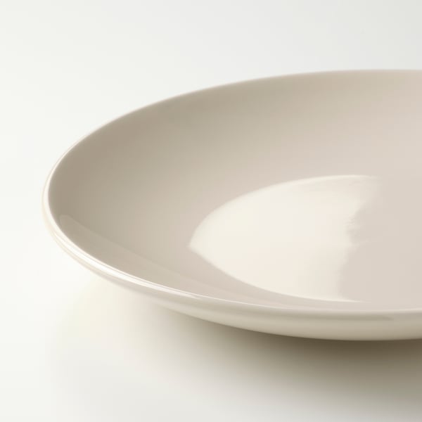 FÄRGKLAR Petite assiette, brillant beige, 20 cm